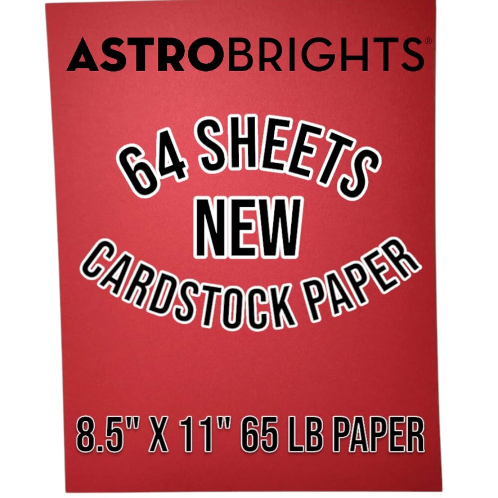 64 Pages Sheets Red Cardstock Paper AstroBrights Invitation Cards Scrapbooks F